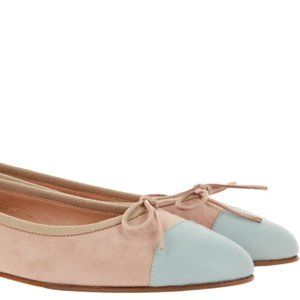 Rare - NWT Unützer Made in Italy Ballerina Nappa Venice Flats Pink and B…